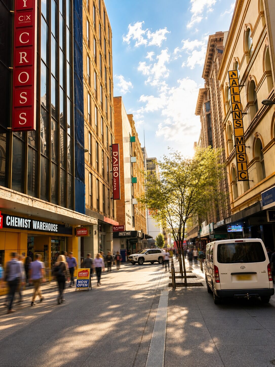 Walk towards Rundle Mall Canopy on Gawler Place